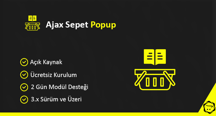 Opencart Ajax Sepet Popup  Modülü