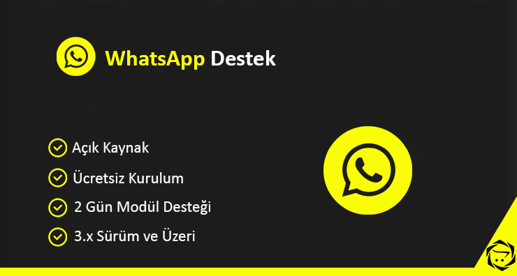 Opencart WhatsApp Destek Modülü