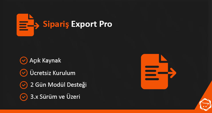 Opencart Sipariş Export Pro Modülü
