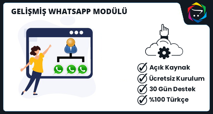 Opencart  Gelişmiş WhatsApp Modülü